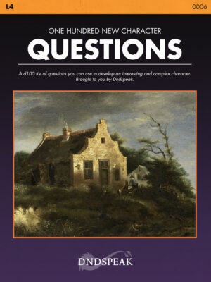 100 New Character Roleplaying Questions